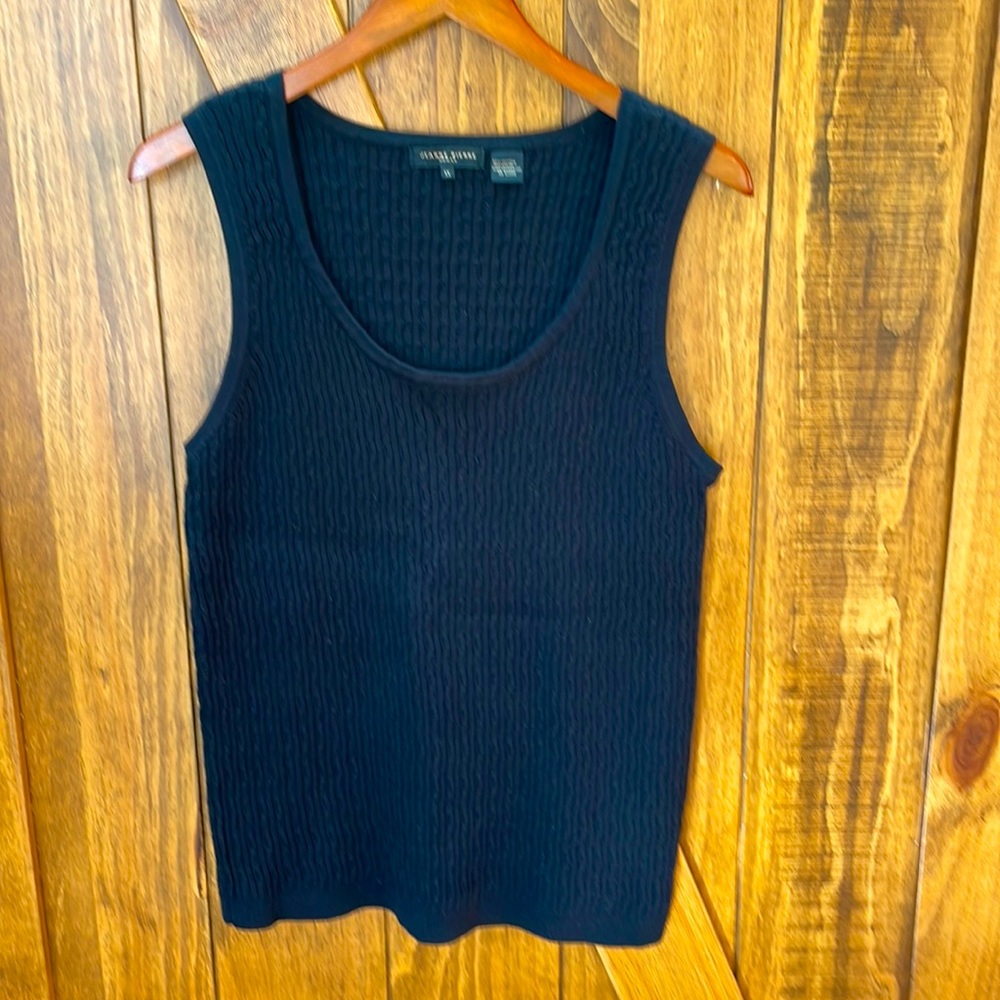 Black sweater tank top size 1X by Jeanne Pierre woman